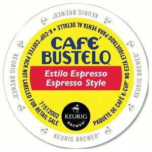 CAFE BUSTELO Coffee: Espresso, Pod Beverage Pack, Dark, Caffeinated, Ground